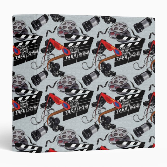 At The Movies Notebook 3 Ring Binder (Front/Spine)
