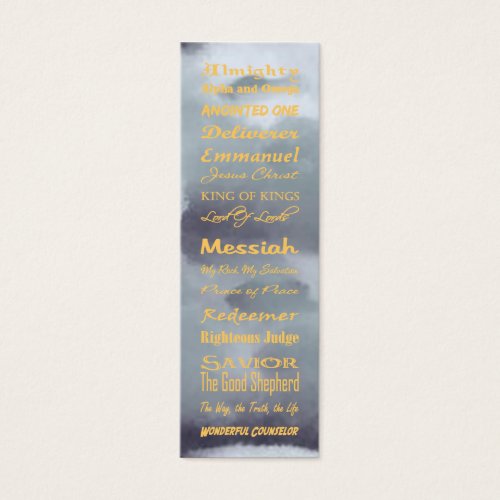 at the name of Jesus... Bookmark Business Card Template