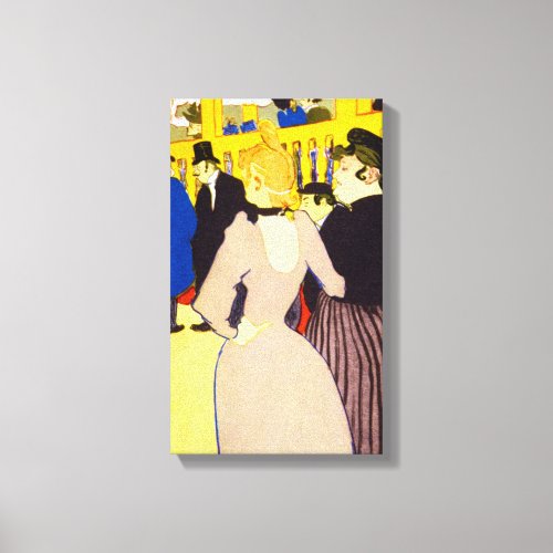 At the Nightclub by Toulouse Lautrec Vintage Art Canvas Print