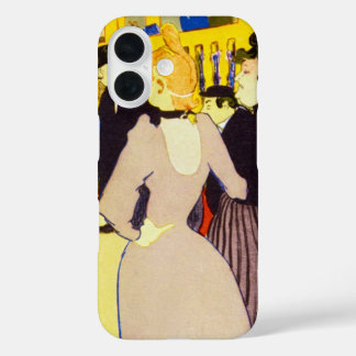 At the Nightclub by Toulouse Lautrec, Vintage Art iPhone 16 Case