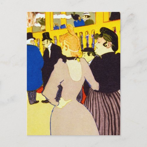 At the Nightclub by Toulouse Lautrec Vintage Art Postcard