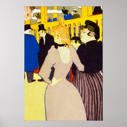 At the Nightclub by Toulouse Lautrec Vintage Art Poster