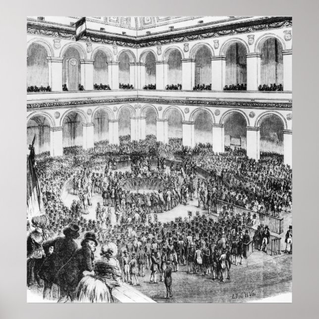 At the Paris Bourse, 1846 Poster (Front)