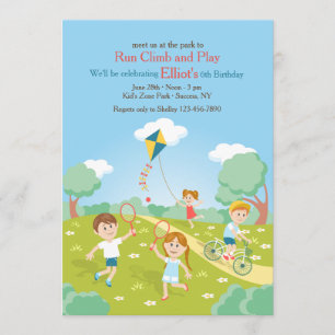 At The Park Birthday Invitation