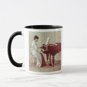 At the Piano, 1887 (oil on canvas) Mug