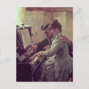 At the Piano Postcard