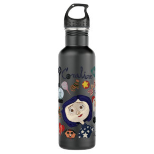 At the Pink Palace Apartments Pattern Stainless Steel Water Bottle