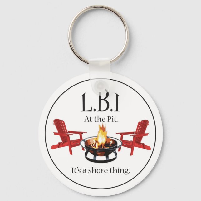 At the Pit on L.B.I Keychain (Front)