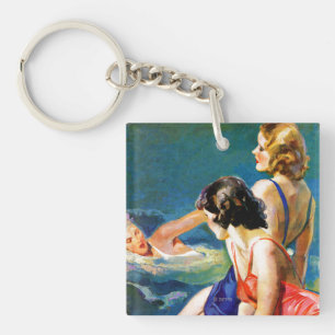 At the Pool Keychain