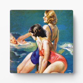 At The Pool Plaque by PostFashion at Zazzle