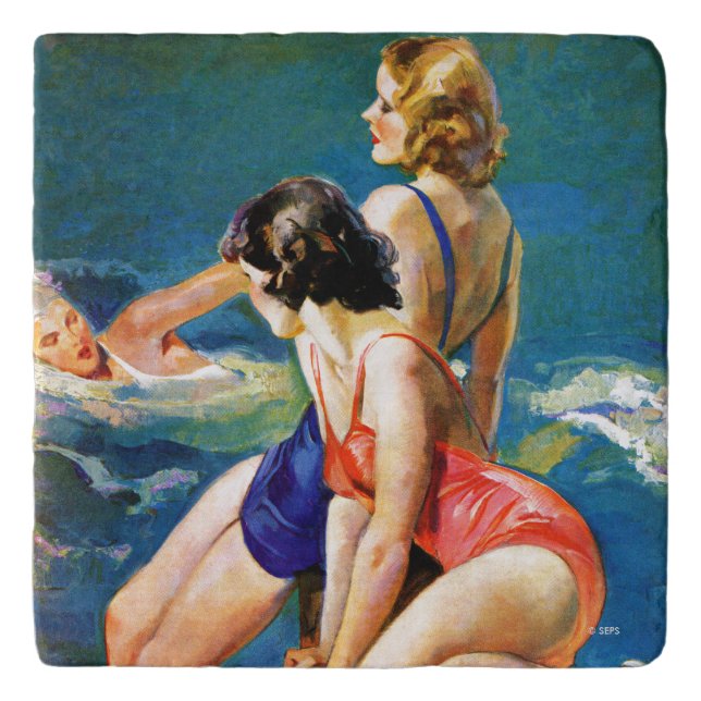 At the Pool Trivet (Front)