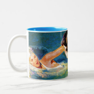At the Pool Two-Tone Coffee Mug