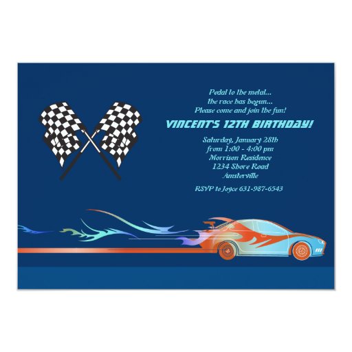 At the Race Track Invitation | Zazzle