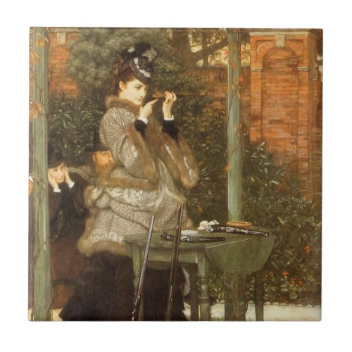 At the Rifle Range by James Tissot Vintage Art Ceramic Tile