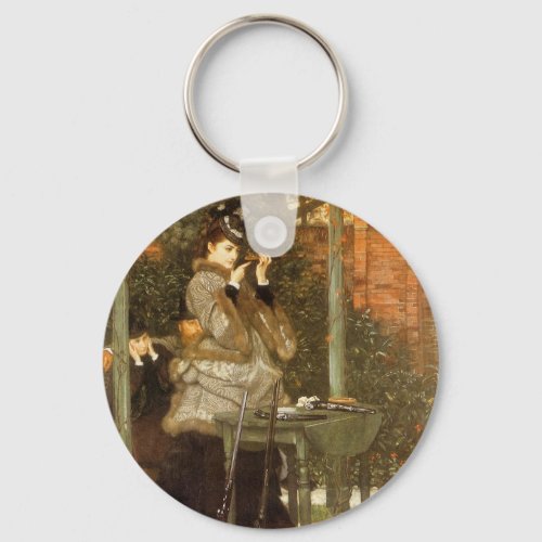 At the Rifle Range by James Tissot Vintage Art Keychain