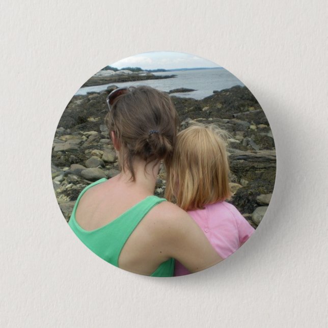 At the Sea Pinback Button (Front)