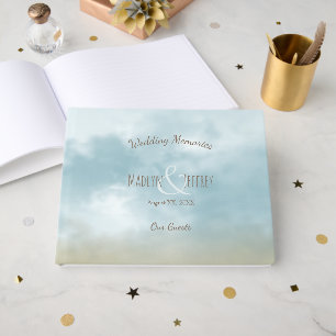 At the shore ocean beach wedding memories guest guest book