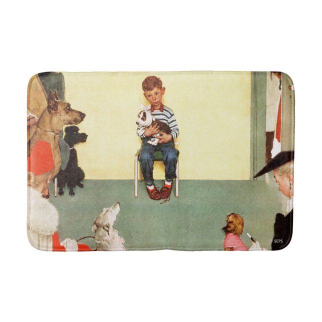 At The Vets by Norman Rockwell Bath Mat (Front)