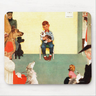 At The Vets by Norman Rockwell Mouse Pad