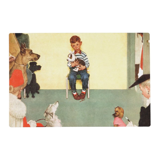 At The Vets by Norman Rockwell Placemat (Front)