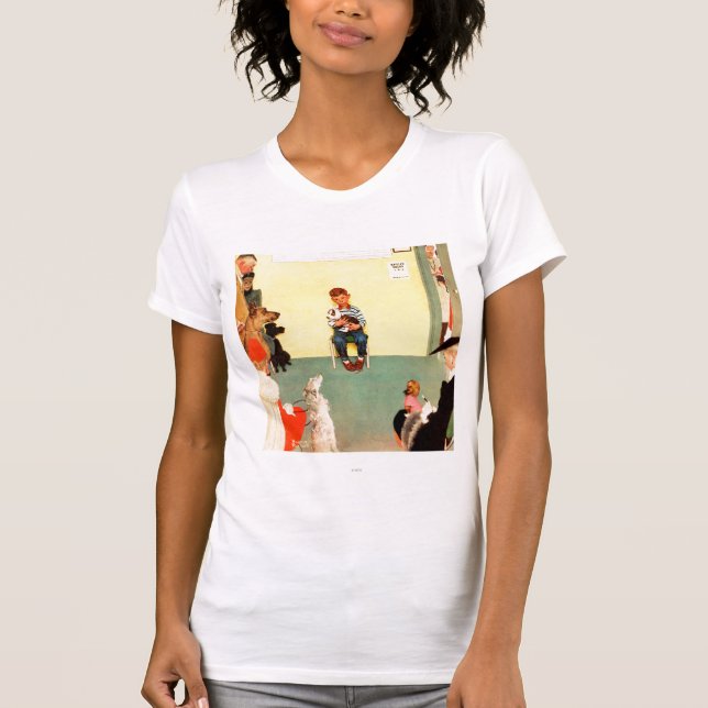At The Vets by Norman Rockwell T-Shirt (Front)