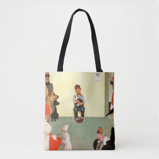 At The Vets by Norman Rockwell Tote Bag (Front)