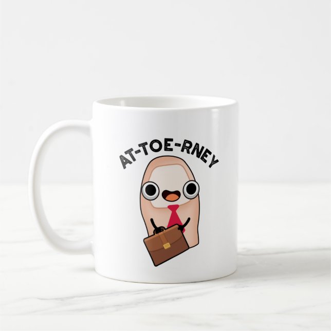 At-toe-rney Funny Attorney Toe Pun  Coffee Mug (Left)