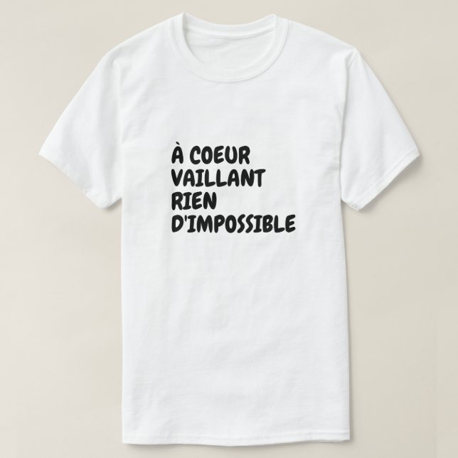 At valiant heart nothing impossible T-Shirt (Design Front)