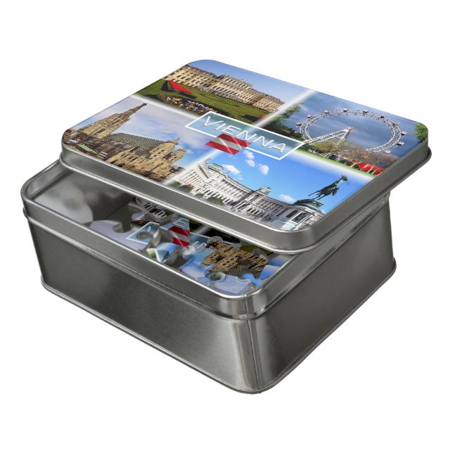 AT Vienna - Schloss Schonbrunn - Prater Fnfair - Jigsaw Puzzle (Lid Open)