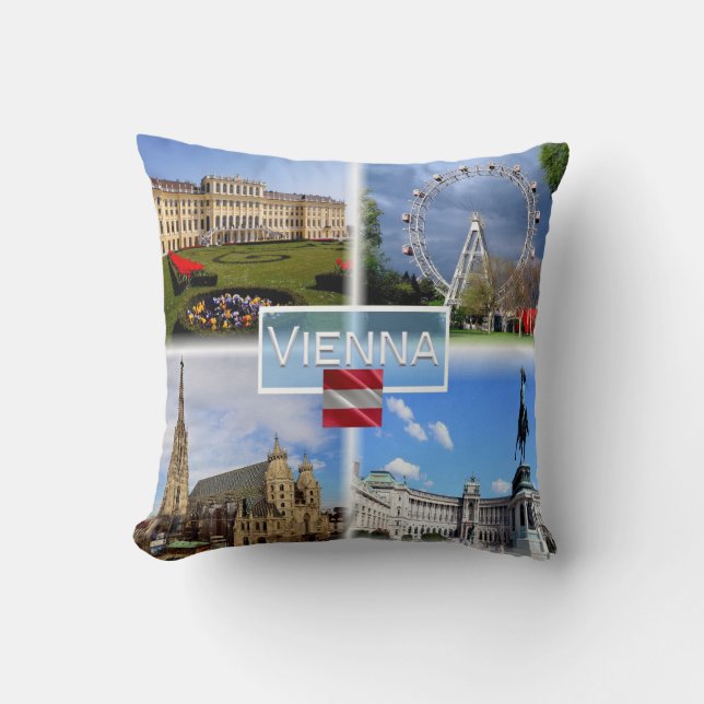 AT Vienna - Schloss Schonbrunn - Prater Fnfair - Throw Pillow (Front)