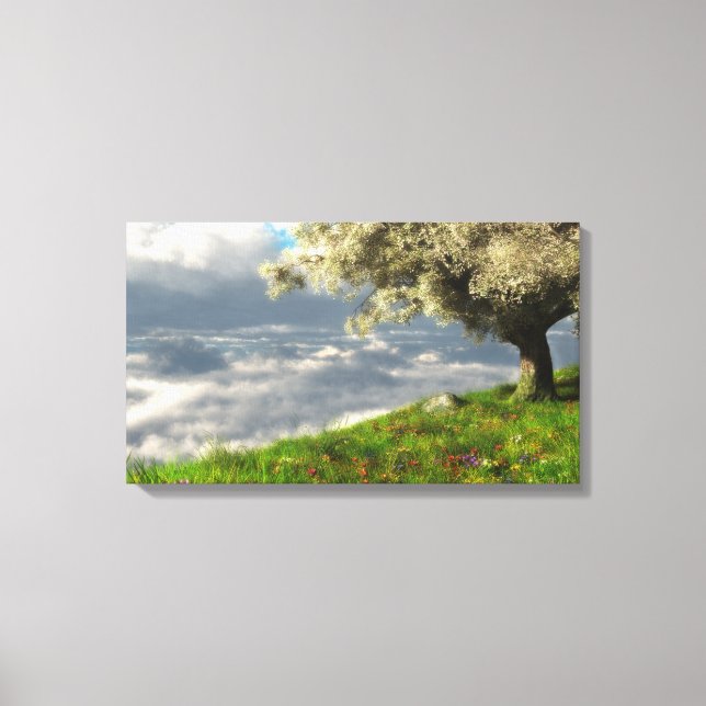 At World's Edge (Spring) Wrapped Canvas Print (Front)
