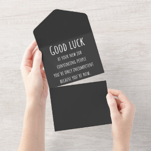 at your new job convincing people you're only all in one invitation