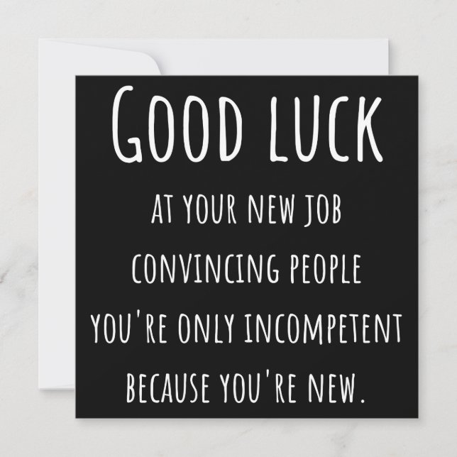 at your new job convincing people you're only save the date (Front)
