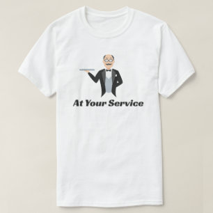 At Your Service Butler Funny T-Shirt