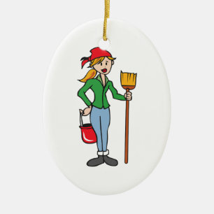 AT YOUR SERVICE CERAMIC ORNAMENT