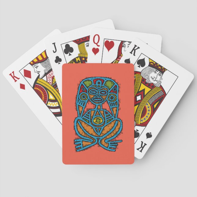 Atabey Goddess Indigenous Symbol Poker Cards (Back)
