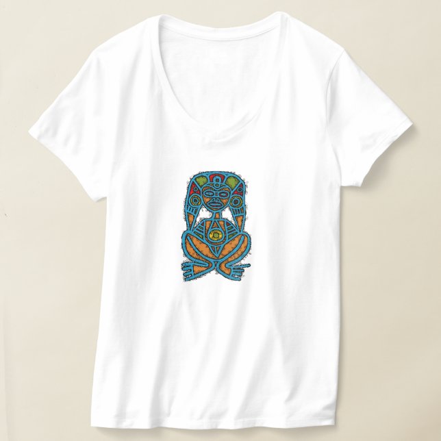 Atabey Goddess Indigenous Symbol T-Shirt (Laydown)