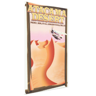 Atacama Desert Adventure travel poster. Canvas Print