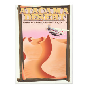 Atacama Desert Adventure travel poster. Photo Print