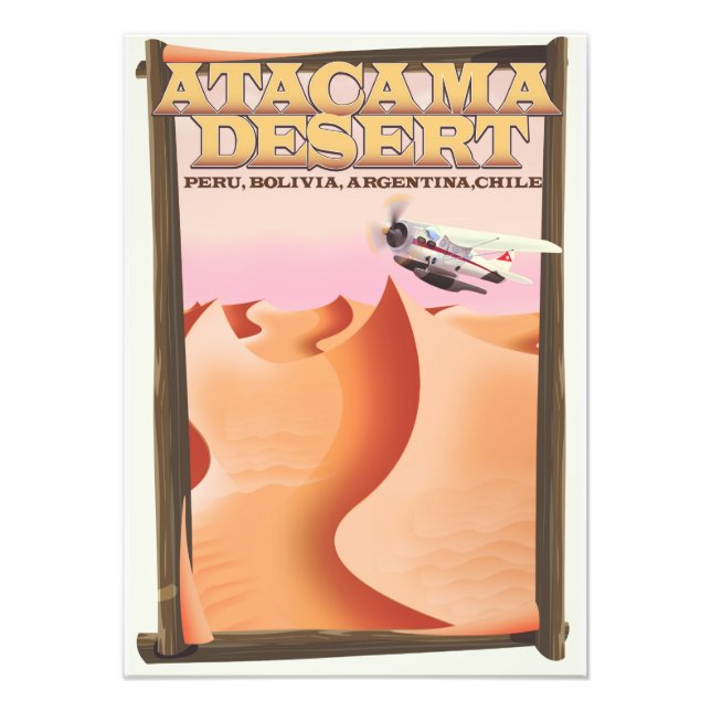 Atacama Desert Adventure travel poster. Photo Print (Front)