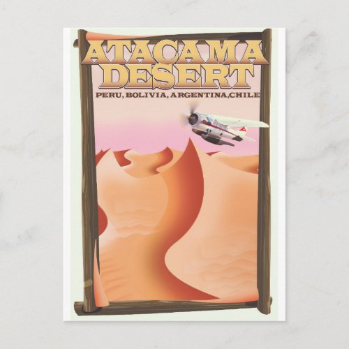 Atacama Desert Adventure travel poster Postcard