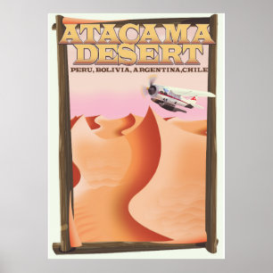 Atacama Desert Adventure travel poster. Poster