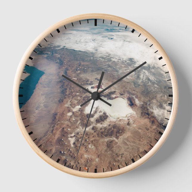 Atacama Desert And Salt Flats In The Andes Clock (Front)