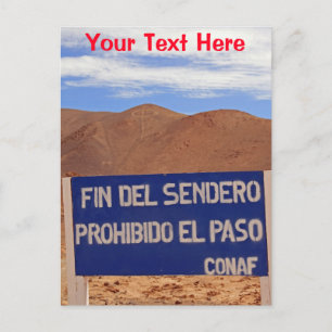 Atacama geoglyphs, Chile customizable Postcard