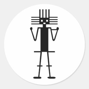 atacama giant geogliph symbol ancient nazca peru a classic round sticker