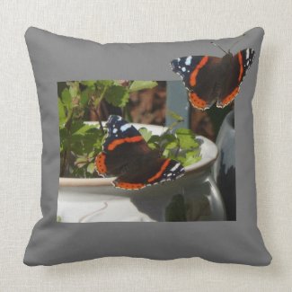 Atalanta Butterfly Design Cust. Throw Pillow
