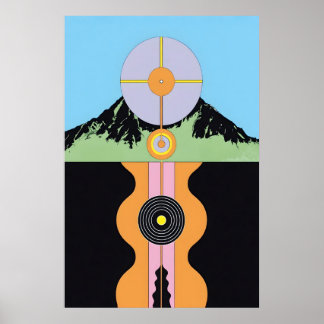 Atami Japanese Abstract Bauhaus Formula Modern Poster
