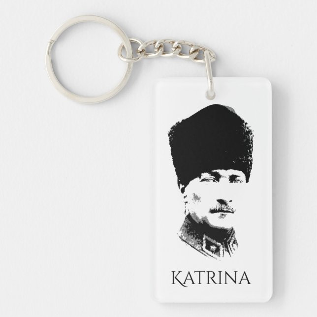 Ataturk Personalized Keychain (Front)