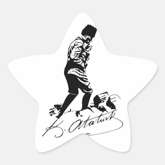 Ataturk Star Sticker (Front)