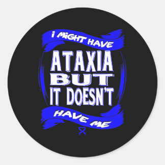 Ataxia Awareness 4  Classic Round Sticker